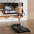 Pemberly Row Walking Pad with 265 lbs Capacity Remote Control Treadmill in Black