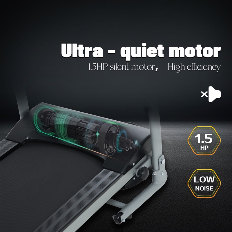 Pemberly Row Folding Treadmill for Small Apartment Electric Motorized Space Save