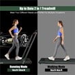 Pemberly Row 2.25HP 2 in 1 Green Plastic Folding Treadmill with Remote Control