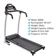 Pemberly Row 800W Folding Treadmill Electric Running Fitness Machine in Black