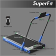 Pemberly Row 2.25HP 2 in 1 Navy Folding Under Desk Treadmill Remote Control