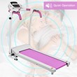 Pemberly Row 800W Pink Folding Treadmill Electric Power Running Fitness Machine