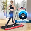 Pemberly Row 2.25HP 2-in-1 Silver Folding Treadmill with Speaker Controller APP