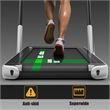 Pemberly Row 2.25HP 2-in-1 Silver Folding Treadmill with Speaker Controller APP