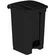 Pemberly Row Set of 2 Plastic Step-On Touchless 8 and 12 Gallon Black Trash Cans