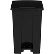 Pemberly Row Set of 2 Plastic Step-On Touchless 8 and 12 Gallon Black Trash Cans