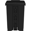 Pemberly Row Set of 2 Plastic Step-On Touchless 8 and 12 Gallon Black Trash Cans
