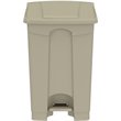 Pemberly Row Set of 2 Plastic Step-On Touchless 8 and 12 Gallon Tan Trash Cans
