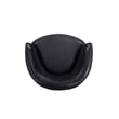 Pemberly Row Vintage Onyx Genuine Italian Leather Swivel Club Chair