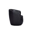 Pemberly Row Vintage Onyx Genuine Italian Leather Swivel Club Chair
