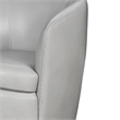 Pemberly Set of 2 Steamboat Ice All Italian Leather Swivel Club Chair