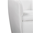 Pemberly Row Set of 2 Snow All Italian Leather Swivel Club Chair