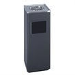 Pemberly Row Set of 2 Modern Black Square Ash And Trash Receptacle In Black