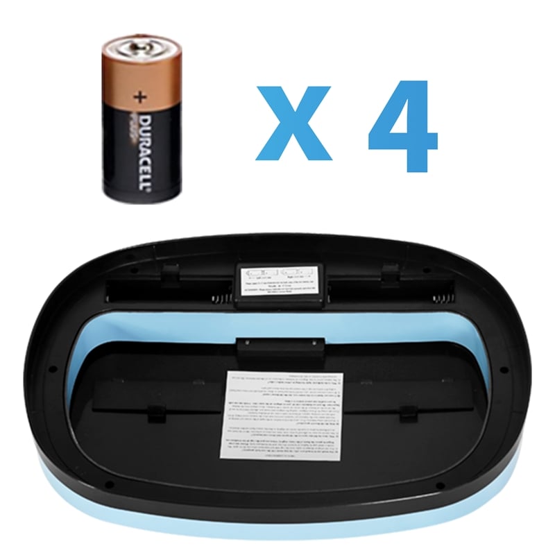 Pemberly Row Set of 2 13 Gallon Steel Motion Sensor Automatic Trash Cans in Blue