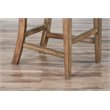 Pemberly Row Set of 3 Wood Bar Unit and 2 Ladderback Barstool in Natural Brown