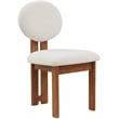Pemberly Row Contemporary Cream Boucle Fabric Dining Chair (Set of 4)