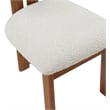Pemberly Row Contemporary Cream Boucle Fabric Dining Chair (Set of 4)