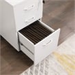 Pemberly Row Engineered Wood 3-Drawer Mobile File in White Finish
