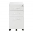 Pemberly Row Engineered Wood 3-Drawer Mobile File in White Finish
