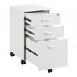 Pemberly Row Engineered Wood 3-Drawer Mobile File in White Finish