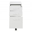 Pemberly Row Engineered Wood 3-Drawer Mobile File in White Finish