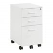 Pemberly Row Engineered Wood 3-Drawer Mobile File in White Finish