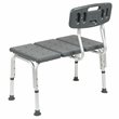 Pemberly Row Traditional Plastic Bath Transfer Bench in Gray