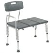Pemberly Row Traditional Plastic Bath Transfer Bench in Gray