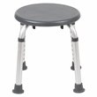 Pemberly Row Traditional Plastic Bath and Shower Stool in Gray