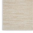 Pemberly Row Contemporary 10' x 14' Fabric Outdoor Rug in Ivory Beige