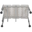 Pemberly Row Adjustable Plastic Bath Transfer Bench in White