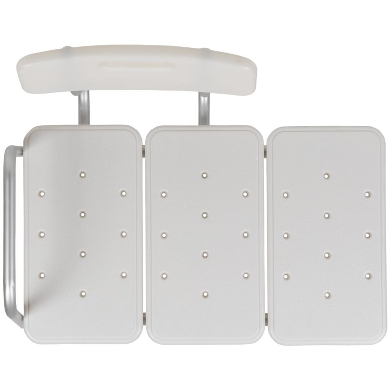 Pemberly Row Adjustable Plastic Bath Transfer Bench in White