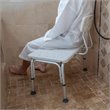 Pemberly Row Adjustable Plastic Bath Transfer Bench in White