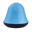 Pemberly Row Vinyl Upholstered Swivel Pump Ball Chair in Blue