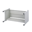 Pemberly Row Modern Small High Cabinet Base in Stainless Steel