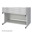 Pemberly Row Modern Small High Cabinet Base in Stainless Steel