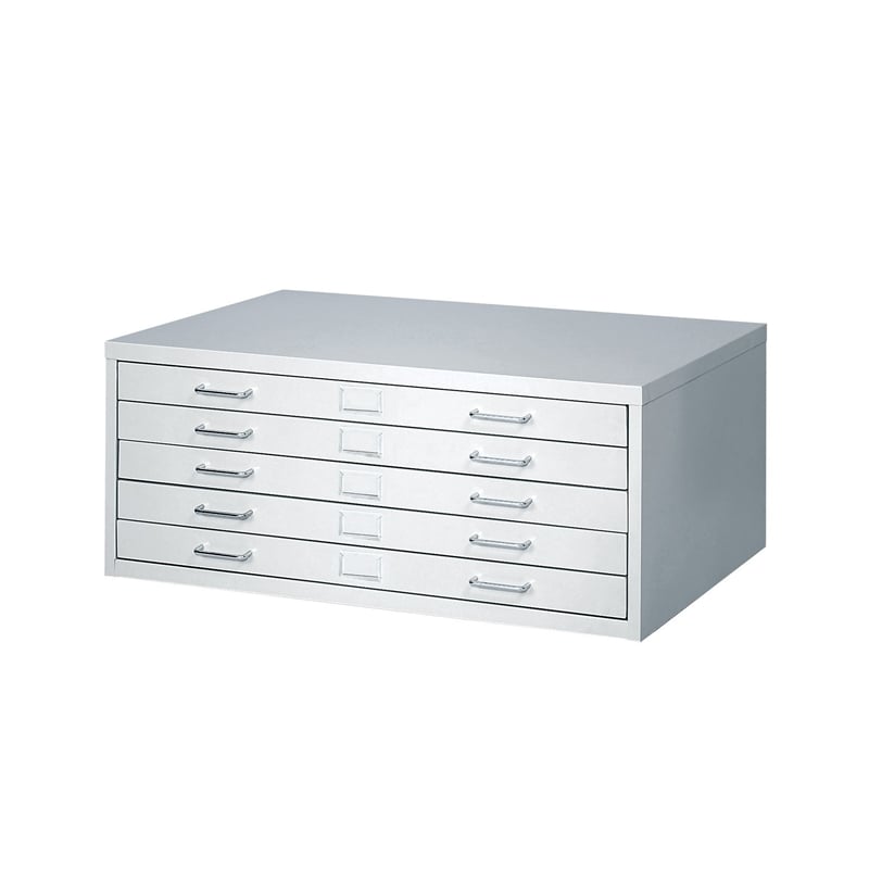 Pemberly Row Modern Small High Cabinet Base in Stainless Steel