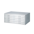 Pemberly Row Modern Small High Cabinet Base in Stainless Steel