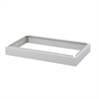 Pemberly Row Modern Small High Cabinet Base in Stainless Steel