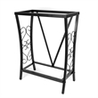 Pemberly Row Traditional 10 Gallon Metal Aquarium Stand in Black