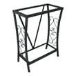 Pemberly Row Traditional 10 Gallon Metal Aquarium Stand in Black