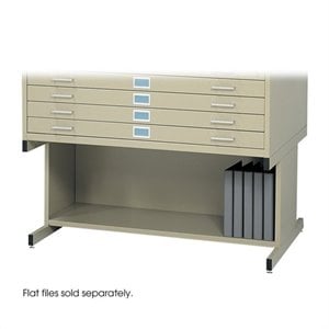 Pemberly Row 20&quotH Steel Open Base for File Cabinet in Tropic Sand