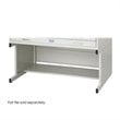 Pemberly Row Modern High Cabinet Base for Medium File Cabinet in Stainless Steel