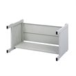 Pemberly Row Modern High Cabinet Base for Medium File Cabinet in Stainless Steel