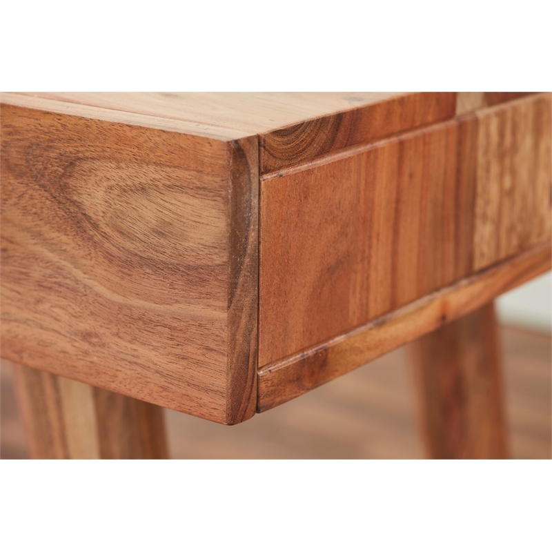Pemberly Row Contemporary 39 inch Office Desk in Natural finish