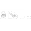 Pemberly Row Contemporary Gray Swivel Recliner with Matching Ottoman