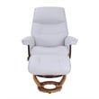 Pemberly Row Contemporary Fabric Recliner and Matching Ottoman Set