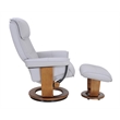Pemberly Row Contemporary Fabric Recliner and Matching Ottoman Set
