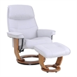 Pemberly Row Contemporary Fabric Recliner and Matching Ottoman Set
