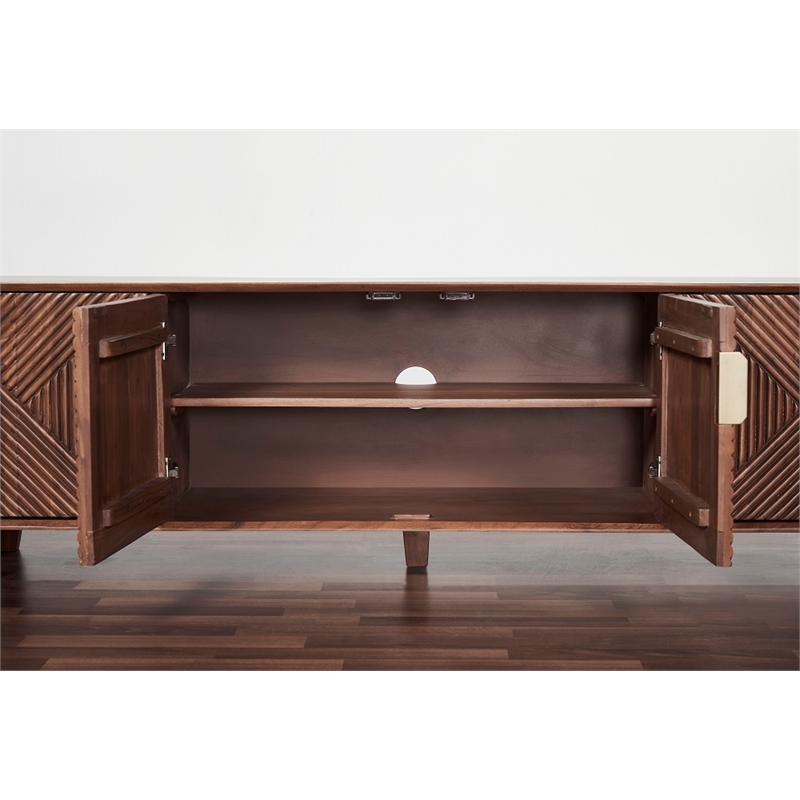 Pemberly Row Contemporary Linear Solid Wood 68